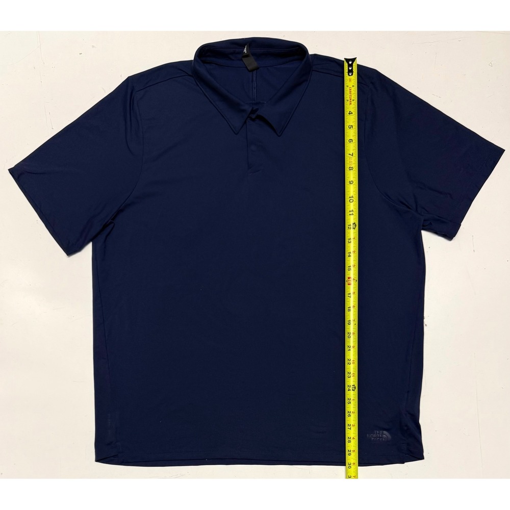 The North Face Mens XXL Navy Blue Performance Short Sleeve Polo‎ Shirt Stretch